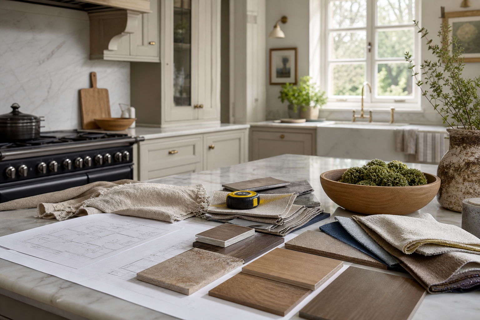 Kitchen design consultation in a Hertfordshire home