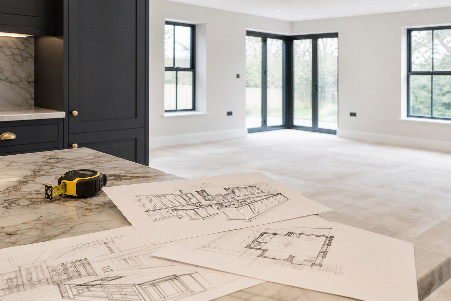 Bespoke kitchen design consultation in a Hertfordshire home